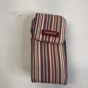 Longaberger Homestead Stripes Striped‎ Zip Around Clutch Wallet Wristlet
